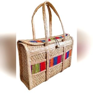 Handmade Straw Woven Tote Bag